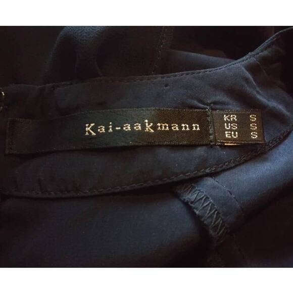 Kai-aakmann Black One Shoulder Drape Dress Sz Small - Picture 3 of 6